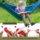 RelaxoLounge Hangmat | Robuust Canvas | Antislip-ontwerp | Draagvermogen 200 kg