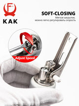 KAK Soft Closing Automatische Deursluiter - 35KG Pneumatisch, Instelbare Snelheid, Positionering Deurstoppers, Beschermhouder Hardware