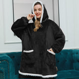 Ultra Zachte Fleece En Wol Hoodie Deken Voor Comfort En Warmte Thuis