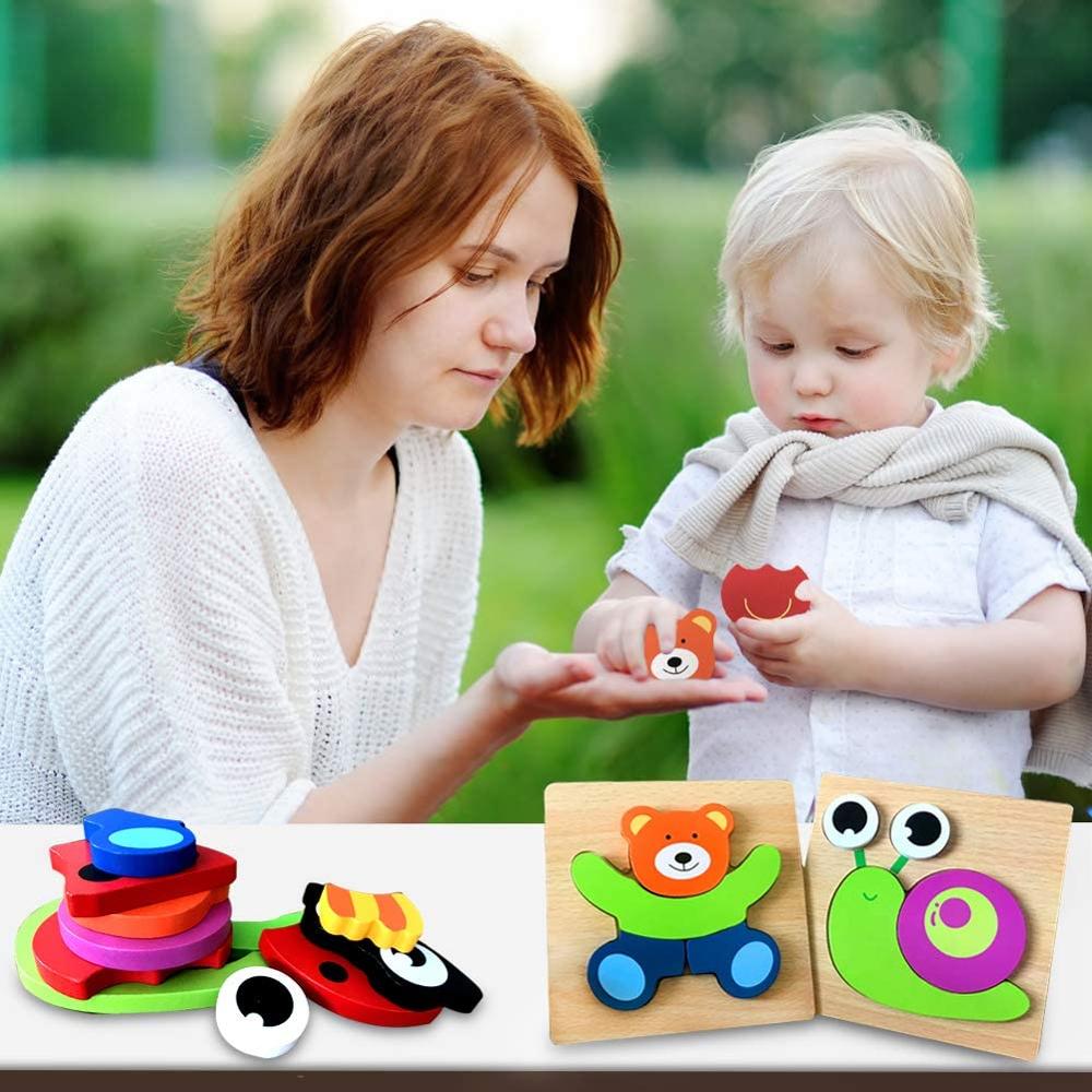 Montessori Leerpuzzel van Hout – KleurenPlezier (1+1 Gratis)