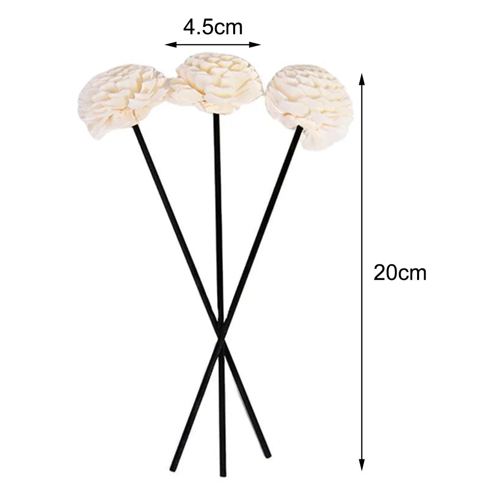 3x Bloemen Geurstokjes Rattan | Geur Diffuser Navulling | Vuurloze Aroma Decoratie Voor Thuis