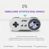 HD Retro Gaming Console | Geïntegreerde 926 Spellenbibliotheek | Dual 2.4GHz Draadloze Controllers | HDMI 4K Upscaling Interface | Plug-and-Play 16-Bit Emulatiesysteem | 10-Meter Transmissiebereik