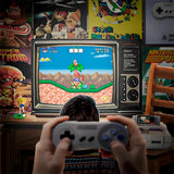 HD Retro Gaming Console | Geïntegreerde 926 Spellenbibliotheek | Dual 2.4GHz Draadloze Controllers | HDMI 4K Upscaling Interface | Plug-and-Play 16-Bit Emulatiesysteem | 10-Meter Transmissiebereik