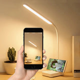 LED Tafellamp | Oogvriendelijk & Dimbaar | Touch-bediening | USB Oplaadfunctie & Telefoonhouder