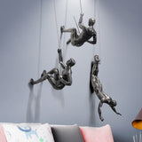 Wandsculptuur ClimbArtis | Symbool voor Kracht & Groei | Handgemaakt van Hars & IJzerdraad