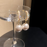 Luxueuze Oorbellen met Parel en Zirkonia – Amara