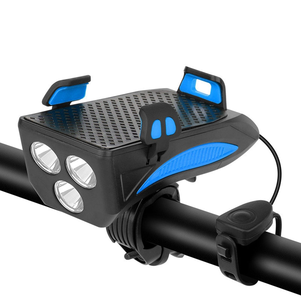 RideLight | 4-in-1 Multifunctionele Fietslamp | Telefoonhouder | Powerbank | Claxon | Schokbestendig | Waterdicht | 400 Lumen | 3 Lichtstanden | Universele Compatibiliteit | Eenvoudige Installatie