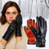 Verwarmde Handschoenen voor Dames UK – Dames Thermische Waterdichte Winterhandschoenen met Touchscreen & USB Oplaadbaar Warm Ontwerp