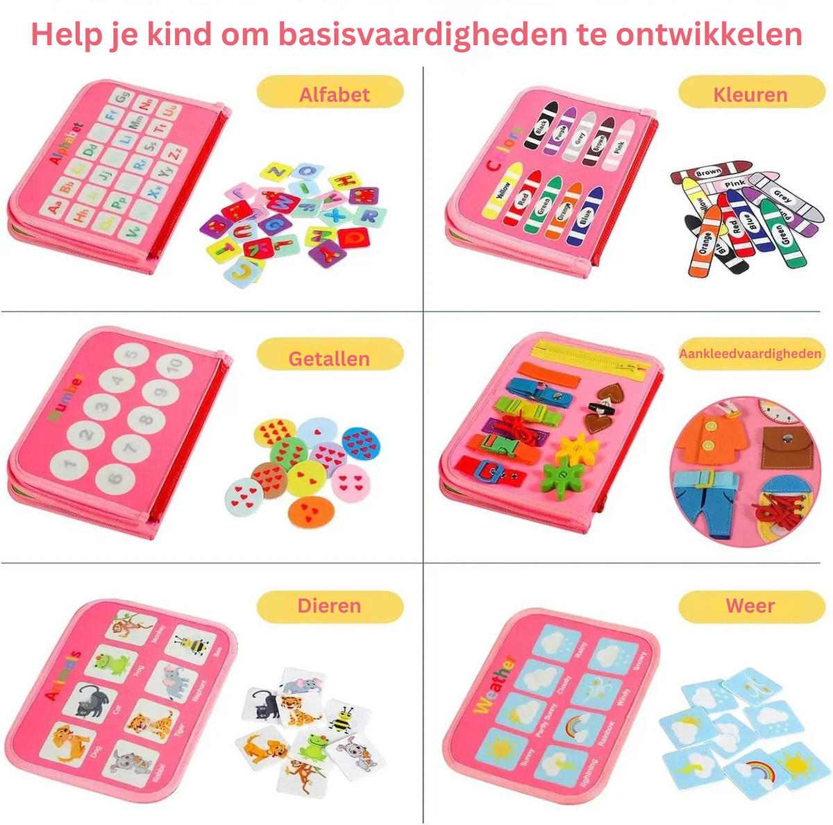 Montessori Drukbord voor Peuters – Educatief Sensorisch Activiteitenboek (2-4 Jaar)