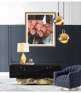 Moderne Gouden Glazen Hanglamp – Elegante Rookglas & Verstelbare Hanghoogte