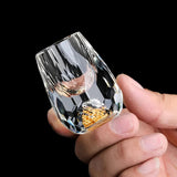 Luxe Kristallen Glazen met Goudvlokken – Handgemaakt – Set van 2 – Voor Whisky & Premium Dranken
