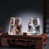 Luxe Kristallen Glazen met Goudvlokken – Handgemaakt – Set van 2 – Voor Whisky & Premium Dranken