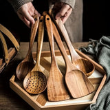 WOODERY – Keukengerei-set van teak, pannen-vriendelijk & duurzaam