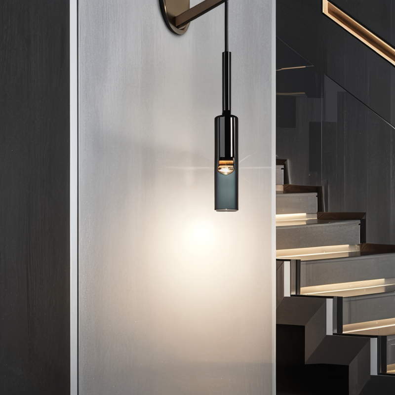 Minimale Wandlamp met Rookglas – Orvane