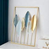 Leafy Luxe - Blad geïnspireerde Scandinavische metalen wandkunst voor stijlvolle woningen