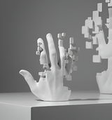 Mosaïek-Hand Standbeeld - Abstracte Hars Glitch Handpalm Figurine Ornament