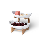 Meerlagige fruitschaal van hout - Moderne fruitschaal