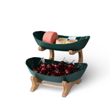 Meerlagige fruitschaal van hout - Moderne fruitschaal