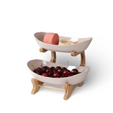 Meerlagige fruitschaal van hout - Moderne fruitschaal