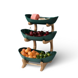 Meerlagige fruitschaal van hout - Moderne fruitschaal