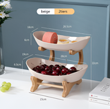 Meerlagige fruitschaal van hout - Moderne fruitschaal