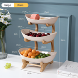 Meerlagige fruitschaal van hout - Moderne fruitschaal