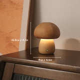 Oplaadbare Houten Paddenstoel Lamp – Touch Control LED Tafellamp