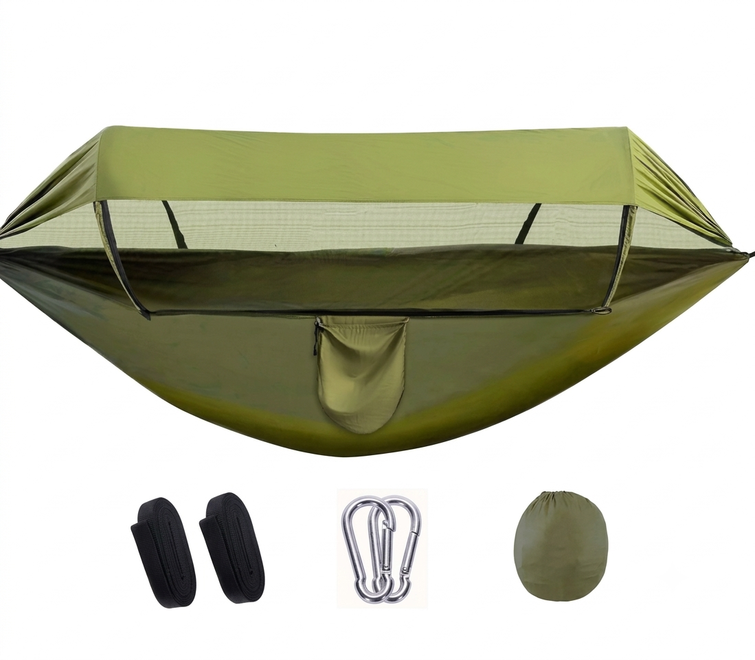 CampEase 3-in-1 Hangmat – Bescherming en Comfort voor Buitenavonturen