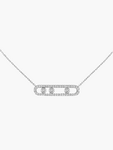 Liora - Filigraan ketting met drie beweegbare briljant geslepen diamanten