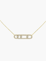 Liora - Filigraan ketting met drie beweegbare briljant geslepen diamanten