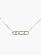 Ester | Aurora halsketting met bewegende diamanten - elegant, verfijnd en tijdloos