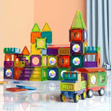 Kinderen Constructie Speelgoed Magnetische 69-Delige Set BPA-vrij met LED-verlichting