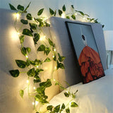 BOTALUX – Elegante groene LED-lampjesketting in bladvorm (batterijvoeding)