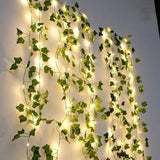 BOTALUX – Elegante groene LED-lampjesketting in bladvorm (batterijvoeding)