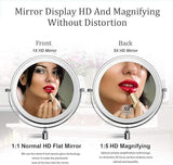 MAGNIFILUX – LED-vergrotingsspiegel met instelbare verlichting en oplaadbare accu