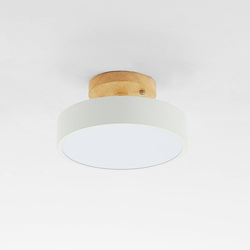 Minimalistische Houten LED Plafondlamp – Dimbaar 36W Natuurlijke Elegant