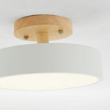 Minimalistische Houten LED Plafondlamp – Dimbaar 36W Natuurlijke Elegant