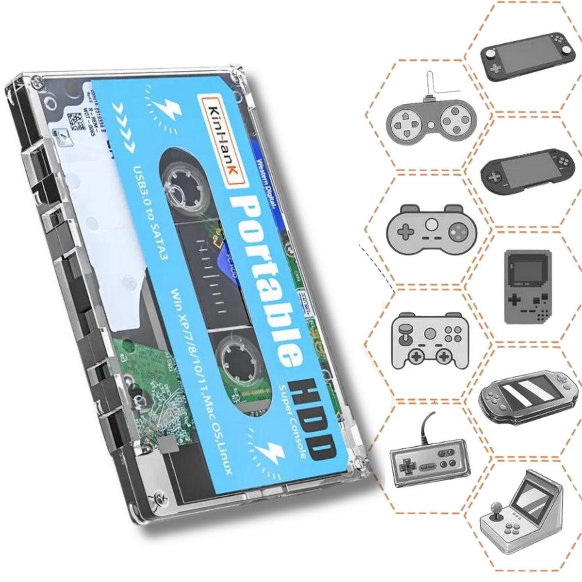 GameStation Retro Cassette | Retro gaming | Plug & play gameconsole met meer dan 100.000 spellen