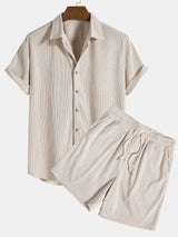 Luchtige zomer set met overhemd en korte broek