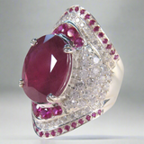 Zilveren ring met Robijn – Seraphine