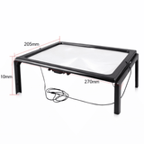 TEXTDESK – Vouwbare 3-voudige tafelvergrootglas met LED-verlichting voor handsfree lezen