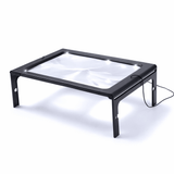 TEXTDESK – Vouwbare 3-voudige tafelvergrootglas met LED-verlichting voor handsfree lezen