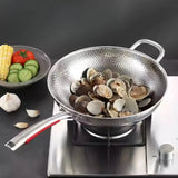 CUISTRON – Premium Titan-Wok met ronde bodem voor inductiekookplaten en moeiteloos roerbakken