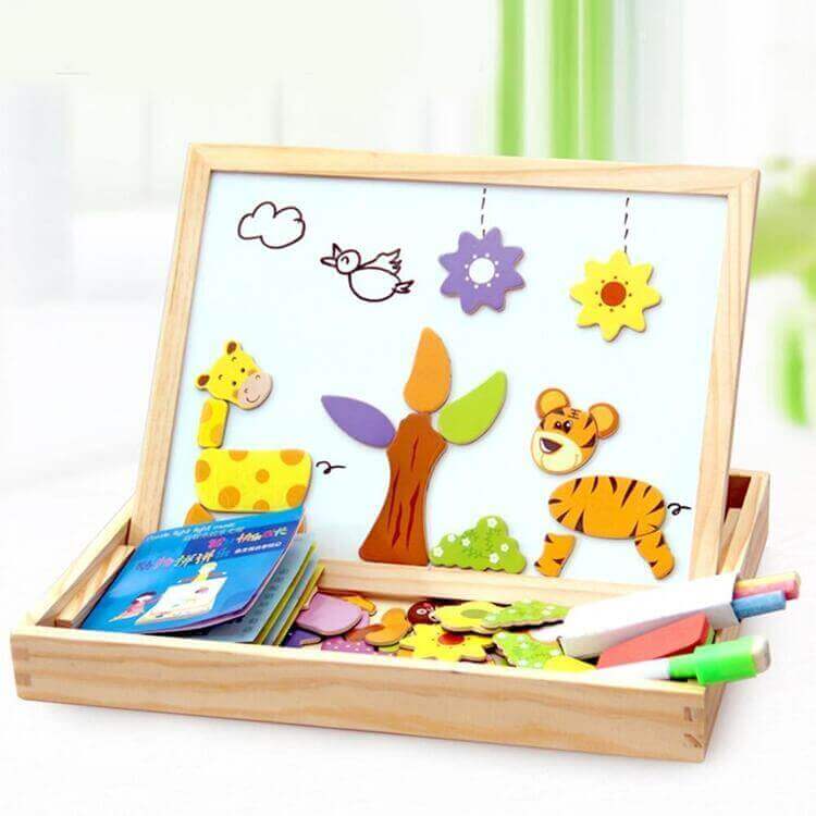 KreativBox Magnetspel – Leerplezier met Puzzel & Tekenbord