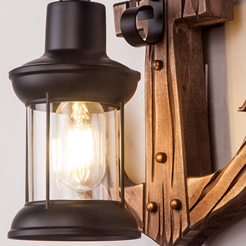 Houten Anker LED-Wandlamp – Nautica