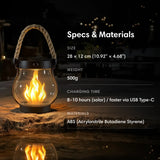 Lumora - Solar-lamp met realistische vlammenoptiek