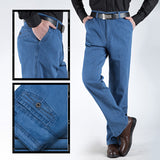 Rechtaf gesneden herenjeans met hoge taille