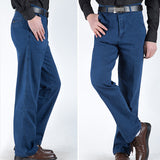 Rechtaf gesneden herenjeans met hoge taille