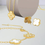 Charmify - Luxe sieradenset met ketting, armband en oorbellen