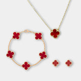 Charmify - Luxe sieradenset met ketting, armband en oorbellen